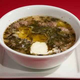 Wedding Soup with Meatballs, Ricotta and Romano Cheese